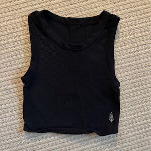 FP Movement by Free People Black Tank Top ribbed, Size small